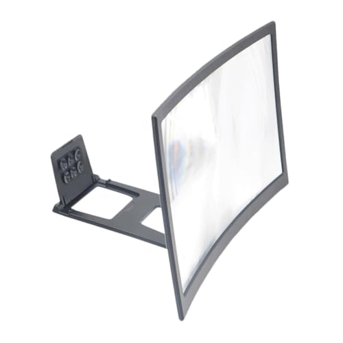 LOEFLIFA スマホ画面拡大鏡 ブラック 曲面放大器 高精細倍拡大 スクリーンアンプ 軽量携帯用 携帯電話対応 目の疲労軽減 映画鑑賞 ゲーム適用