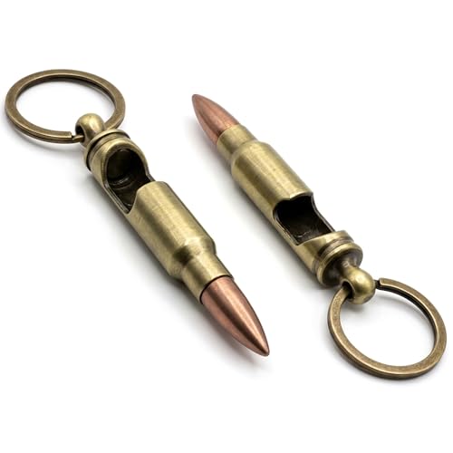 Porte-clés cartouche avec décapsuleur, calibre 308, métal doré, or