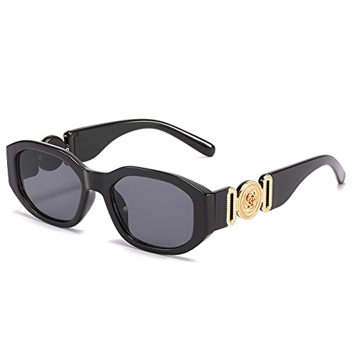 Image of LASPOR Irregular Sunglasses for Women Men Trendy Retro Vintage Rectangle Glasses Hexagon Shades Driving UV400 Protection