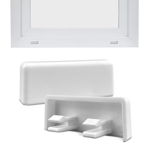 Ante Bellum Fenster-Entwässerungskappen – 36.5 mm Kunststoff-Ablaufkappen für Fensterrahmen, Feuchtigkeitsabfuhr und Luftzirkulation, reduziert Kondensation, einfache Steckmontage (Weiß) - 20 Stück