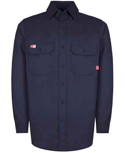 Image of TICOMELA FR Flame Resistant Button Down Shirts for Men 6.5oz Lightweight