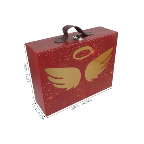 Boîte en papier rouge portable et compacte pour emballage cadeau - 2