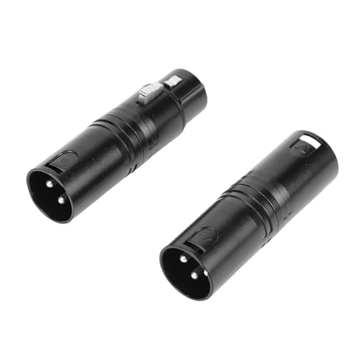 Aolidsive Adaptadores XLR Macho a Macho Conector Acoplador XLR Equilibrado de 3 Pines para Transmisión en Estudio Escenario Consola Mezcladora Amplificador de Micrófono