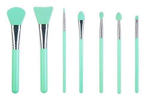 LORMAY Silicone Makeup Brush Set(7pcs, Mint Green)