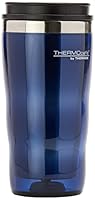 THERMOcafe Double Wall Stainless Steel Inner, Plastic Outer Travel Tumbler, 470ml, Blue, THM2BAUS
