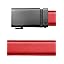 35mm Gun Metal Buckle & Red Leather