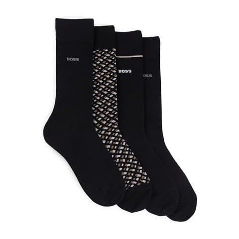 BOSS Monogram Cotton-blend Socks Four-pack Cover