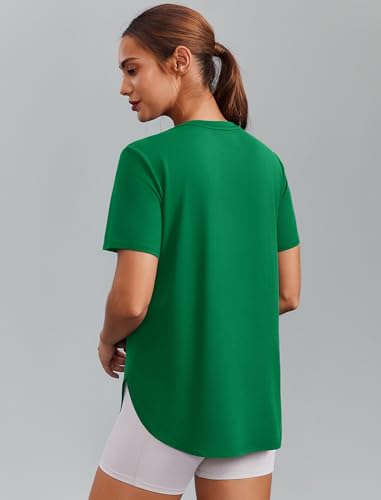 Image of PINSPARK Workout Tops for Women Short Sleeve Athletic Shirts UPF 50+ Quick Dry Running Outfits for Exercise Gym Hiking S-3XL
