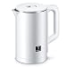 Produktbild Yabano Wasserkocher, 1.7 Liter Doppelwandiger Wasserkocher, 100% Edelstahl-Innen-Schnell Wasserkessel für Kaffee- und Teewassererhitzer, Automatische Abschaltung, Weiß