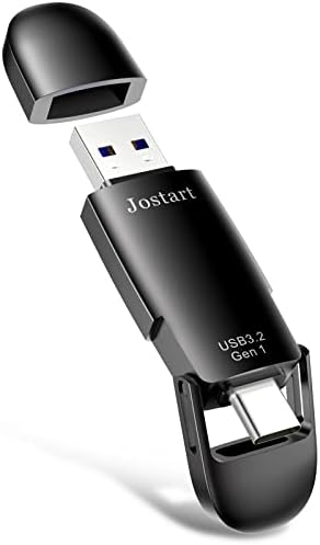 Jostart 128GB 550MB/s Read SSD Solid State Flash Drive USB 3.2, 460MB/s Write High Speed USB Flash Drive Thumb(Jump) Memory Stick Drive, Photo Stick for OTG Android Phone/Tablets/Laptop/MacBook/PC,etc