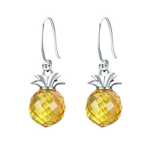 Boucles d'oreilles ananas en cristal pour femme - Idée cadeau originale et tendance