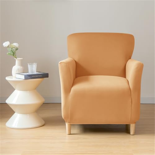 Housse de chaise élastique jaune pour banquet et salon - 6