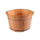 Dimensions : diamètre extérieur de l'embouchure du canon : 38 cm/ 15 pouces, diamètre intérieur de l'embouchure du canon : 35 cm/ 13,8 pouces, diamètre extérieur du fond du canon : 32 cm/ 12,6 pouces, diamètre intérieur du fond du canon : 28 cm/ 11 pouces, hauteur : 26 cm/ 10,2 pouces;Style : un seul seau, B un seul seau + masseur, C un seul seau + couvercle + masseur.