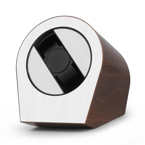 Watch Winder for Automatic Watches,Automatic Single Watch Winder for Rolex Box,Quiet Motor, Stainless Steel Brushed Surface, Gift Box Packaging
