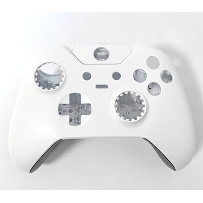 Replacement Housing Shell Case for Xbox One Elite 1st Controller, Front Back Shell Faceplate Cover + Side Rails + LB RB Bumper Triggers Button Accessories