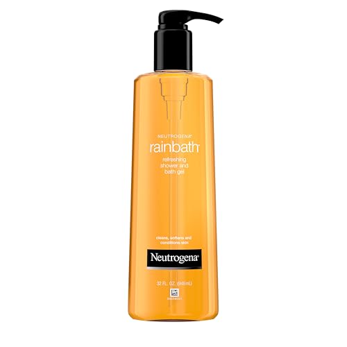 Neutrogena Rainbath Refreshing and Cleansing Shower and Bath Gel, Moisturizing Body Wash and Shaving Gel with Clean Rinsing Lath