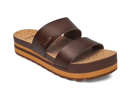 Sanuk Womens Alt-Itude | Platform Sandals Women | Womens Fashion Slide Sandals | Molded Footbed with Arch Support