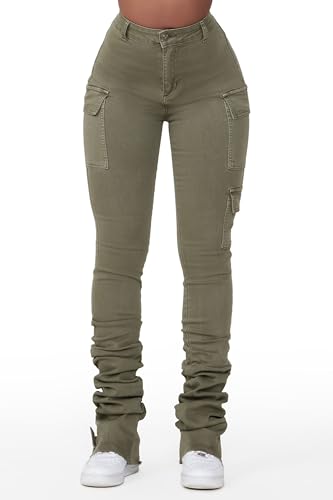 Women's Vixen Cargo Super Stacked Jean4