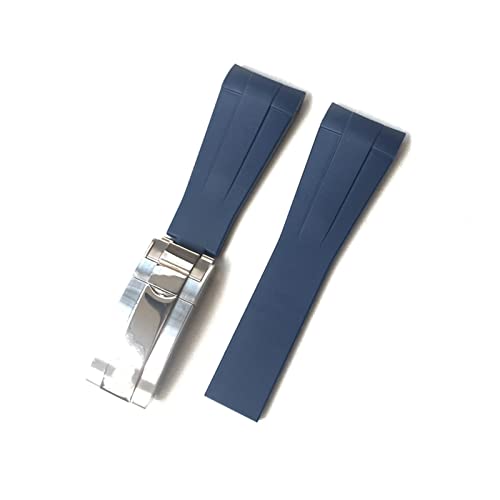 Bracelet montre caoutchouc 22mm incurvé noir pour vos sessions nautiques