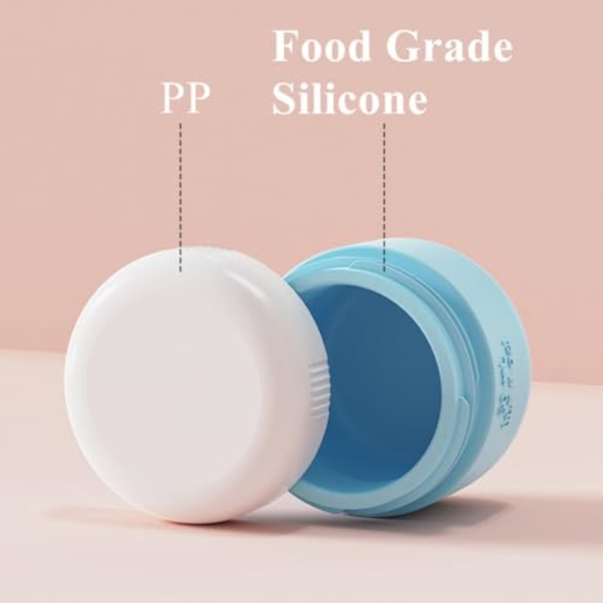 Travel Silicone Cream Jars with Spatulas Tool, TSA Approved