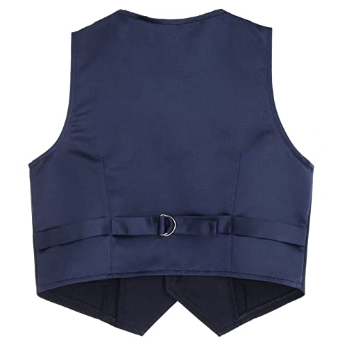Vest for Boys 4 Button Formal Suit Vest Single Breasted Solid Dress Waistcoat Wedding Outfit4