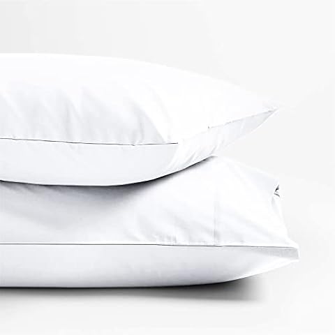 Ashton Pillowcases Premium MÁULLI Collection 1800 Microfiber Pillowcase Set of 2 - Soft, Breathable White Standard Size Cases, Smooth Sateen Weave, Extra Long Staple Cotton Pillowcases Cover