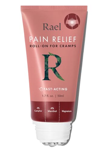 Rael Pain Relief Cream Roll-On Fast-Absorbing Formula with Camphor Menthol and Magnesium Essential for Women (1.7 fl oz 50 ml)