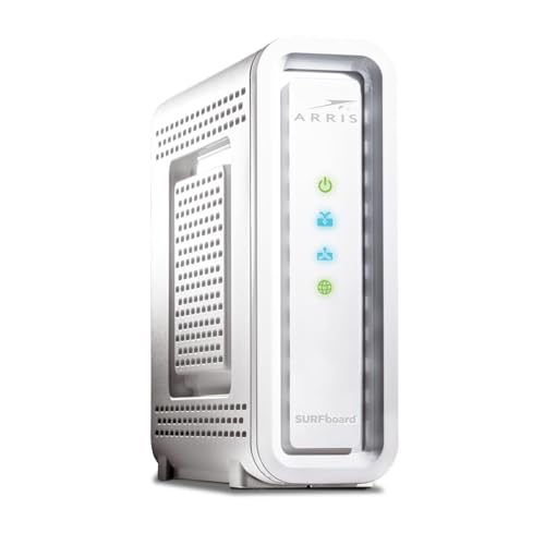 ARRIS (SB6190) - Cable Modem - DOCSIS 3.0 32x8 Gigabit Modem, [Check with your provider for compatibility]1 Gbps Port, 800 Mbps Max Speed, 2 Year Warranty - White by ARRIS - Used condition - US$13.99