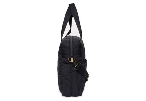 Jollein Wickeltasche Puffed Moos - Black - Wasserabweisend - Kinderwagentasche - Babytasche Multifunktional - Schwarz