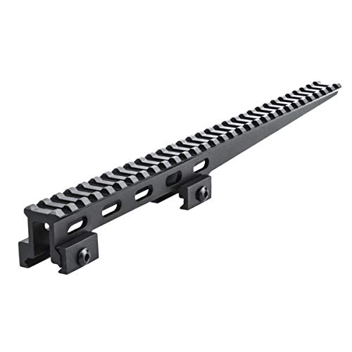 Lion Gears BridgeMount Rail Tactical Picatinny Cantilever 1" Riser, 12" Long with 30 Slots, System Oriented Design with Under the Rail Opening-Build a Flexible and Compact Mounting System, BM3010EX, Black