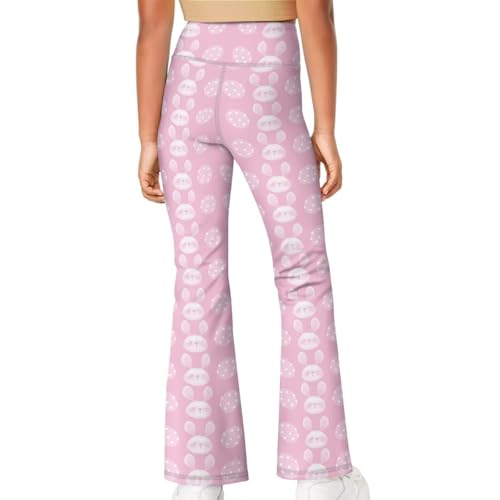 Toddler 5-14Y Girl Easter Bell Bottoms Flare Leggings 2025 Trendy for Hiking High Waisted Spring Yoga Pants2