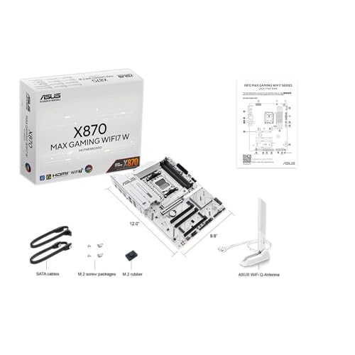 Scheda madre X870 MAX GAMING WIFI7W AMD AM5 ATX, PCB bianco a 8 strati, 12+2+1 DrMOS 80A, DDR5, PCIe 5.0 x16 Q-Release, 3x M.2, Wi-Fi 7 Q-Antenna, USB4® Type-C®, 2.5Gb LAN, BIOS FlashBack™, Aura - Scheda madre - Immagine 7