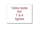 Mygoodprice Plaque gravée personnalisée 1 à 4 Lignes 20x15cm autocollante Blanc écriture Rouge