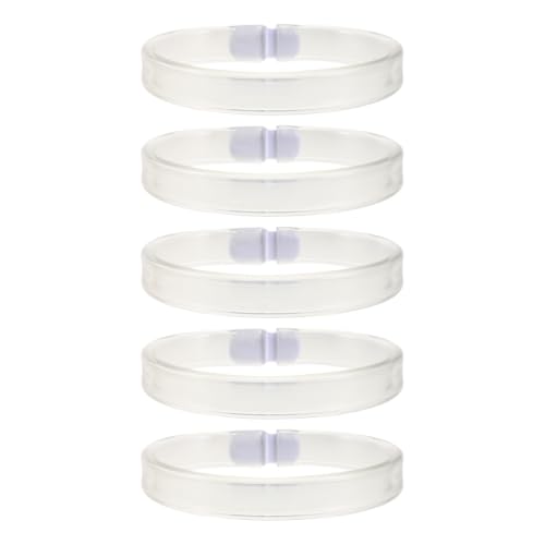 5pcs Tubular Waterproof Id Wrist Bands Writable Insert for Patients