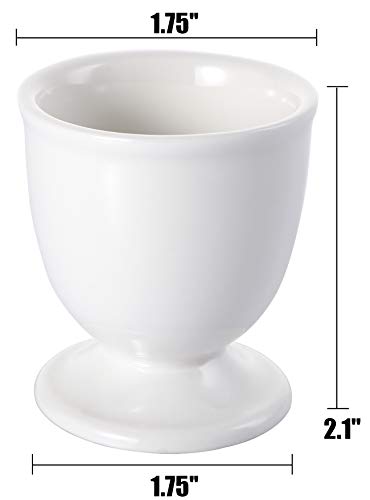 Yesland 8 Pack Ceramic Egg Cups, Porcelain White Egg Stand Holders For Soft Hard Boiled Eggs For Breakfast Party Dinning Time(1.75 X 2.1 X 1.75 Inches) #TOP2