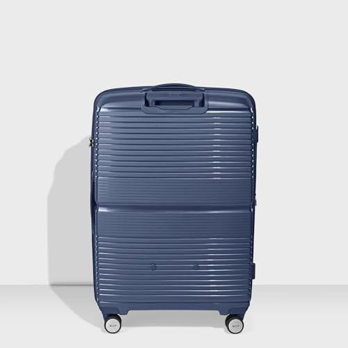 Image of VIP AER Plus Pro Check-in Trolley Bag 77cm | Large | Hard Luggage | Smooth 8-Wheel Suitcase | Premium Polypropylene | Flushed TSA Lock Business Travel Luggage | 3 Years International Warranty (Blue)