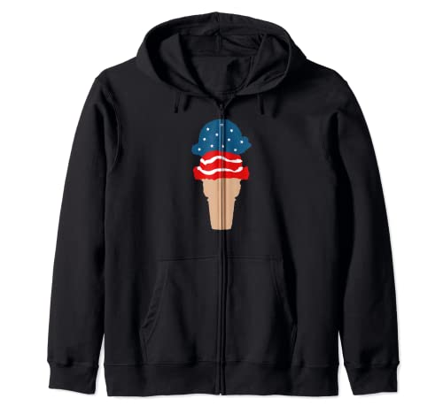 Pelles à glace rouge, blanc et bleu – Drapeau patriotique des États-Unis Sweat à Capuche