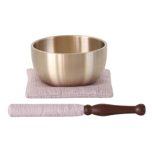 国産 おりんセット「紬(つむぎ)」 2.3寸 (おリン+リン棒+布団) (紫)