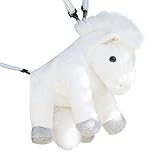 プラッシュ リュック | 馬型 リュックサック | キャラクターの動物バックパック | 子供 男の子 女の子 息子 娘 保育園 幼稚園 デイケア 旅行 ピクニック 週末旅行 向け