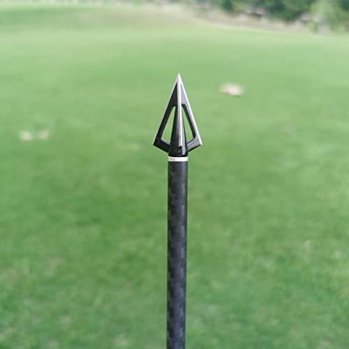 Leemui Stainless Steel Hunting Archery Broadheads Blades Grain Screw-In Arrow Heads Tips Compatible With Traditional Bows Archery Broad Crossbow Recurve (Mgq5-Black-12Pcs) #TOP3