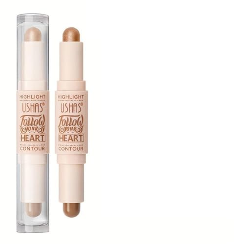 2 IN 1 ハイライト ブロンザー コントゥアスティック ウォータープルーフ 多目的ハイライター シェーピングシャドウ コンシーラーペン モディ?