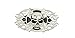 Tandy Leather Skull Cross Frame Cycle Concho 2" (5.1 cm) x 1-1/2" (38 mm) 71502-01
