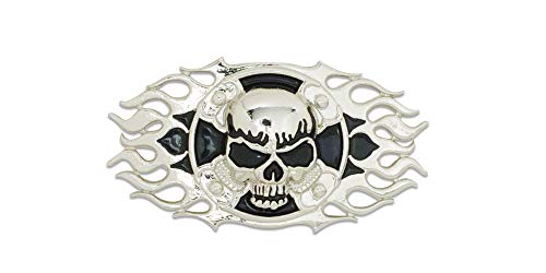 Tandy Leather Skull Cross Frame Cycle Concho 2