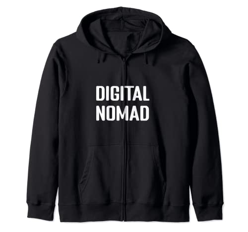 Digital Nomad World Travel Work Gear Zip Hoodie