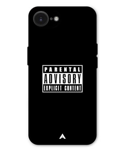 Image of Premium Explicit Case for iPhone 16 Soft-Touch Metal TPU Back Cover, Shockproof, Designer, Aesthetic Mobile Phone Case (Glossy Finish)