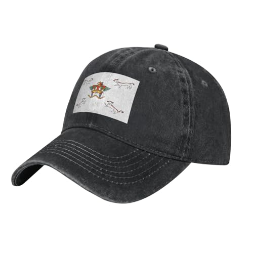 Vintage Bendera Kesultanan Bone Baseball Cap for Women Men Hat Trucker Hats, Black, One Size