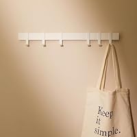 Design Hambourg Porte Manteau Mural Moderne 58 Cm Noir Mat - Crochets Mobiles Métal, Patère Murale Robuste Pour Vestes Et Serviettes