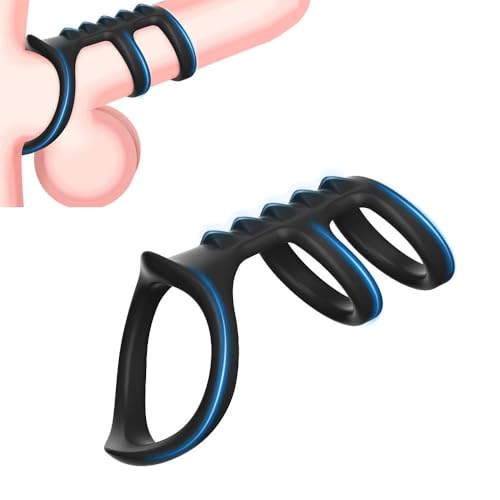 Silicone Cock Ring, Penis Sleeve Sex Toys Triple Cock Rings for M...