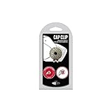 Team Golf NCAA Utah Utes Cap Clip With 2 Golf Ball Markers Golf Cap Clip with 2 Removable Double-Sided Enamel Magnetic Ball Markers, Attaches Easily to Hats