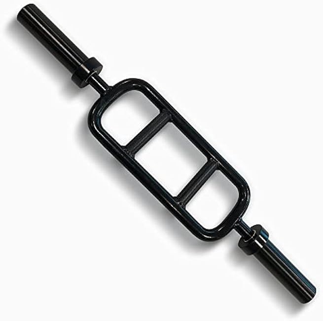 CAP Barbell 2' Solid Olympic Triceps Bar, No Collars, Black (New Version) (OBIS-34SB-3)